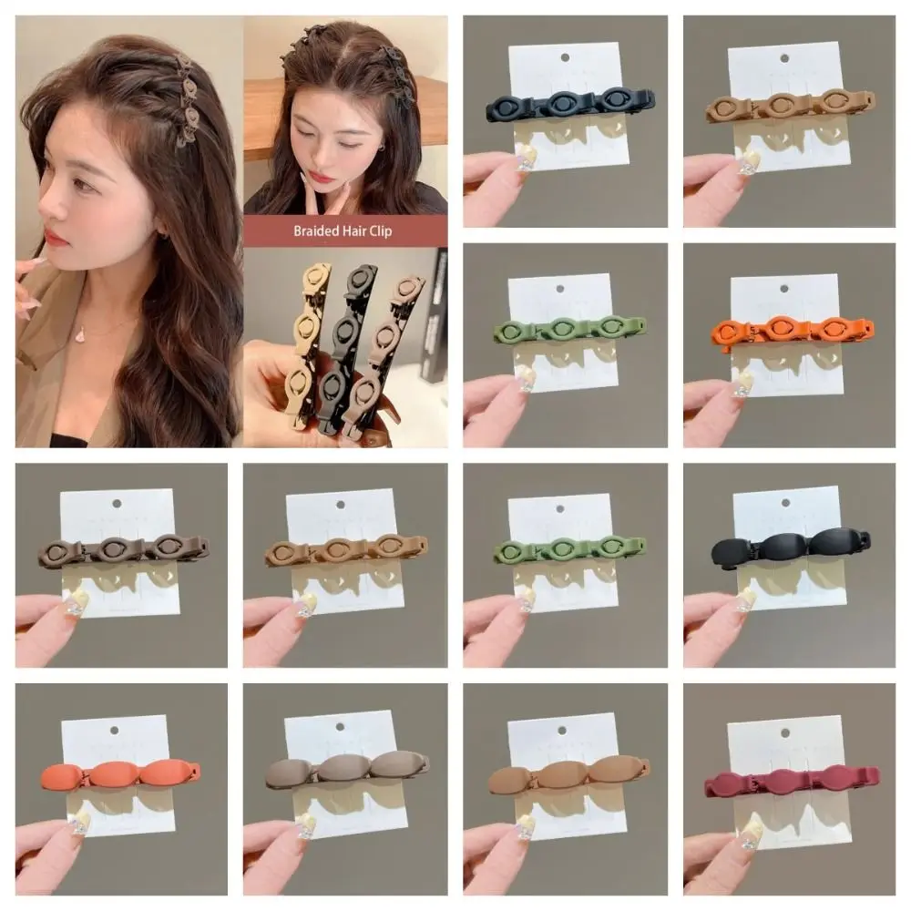 

Korean Style Braided Hair Clip Sweet Hairpin Plastic Duckbill Clip Side Barrettes Headwear Bangs Clip Daily