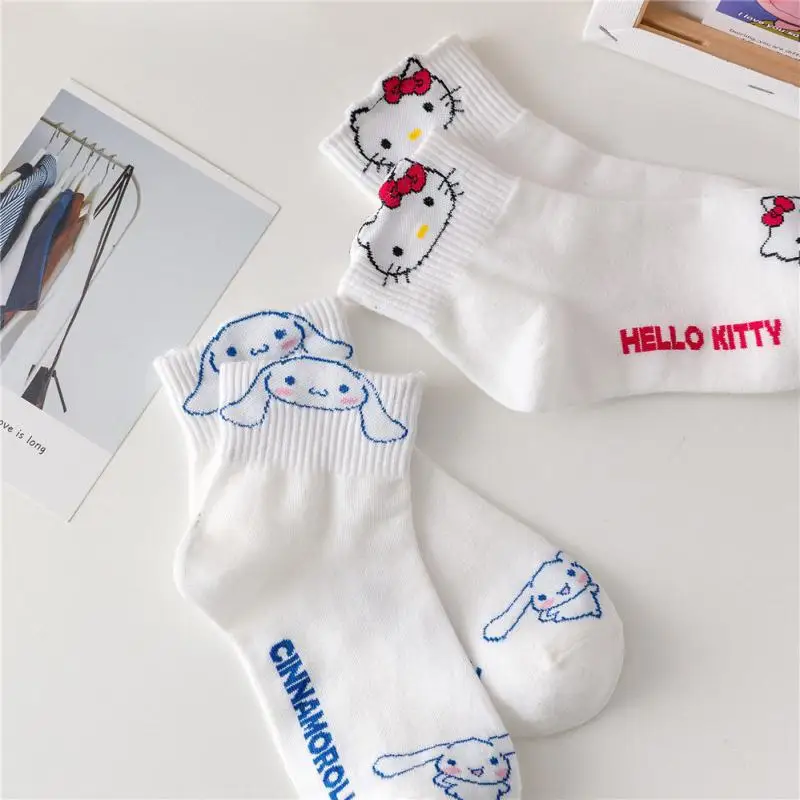 Kawaii Sanrio Hello Kitty Cinnamorol Onpompurin Medium Cotton Socks Girl Lovely Jk Costume Socks Girl Birthday Christmas Gift 
Kawaii Sanrio Hello Kitty Cinnamorol Onpompurin Medium Cotton Socks Girl Lovely Jk Costume Socks Girl Birthday Christmas Gift