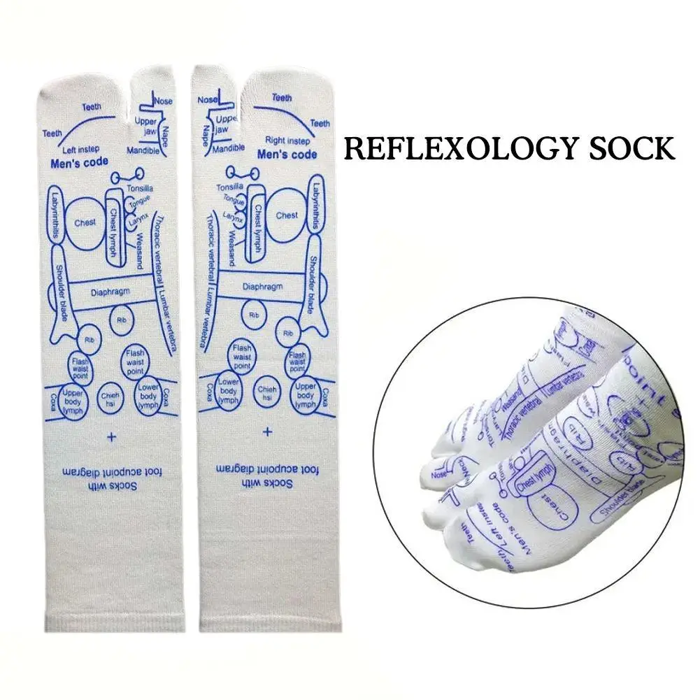 

1 Pair + Massage Stick Acupressure Socks Pedicure Foot Hole Massage Plantar Novice Acupoint Socks Figure Foot Point Socks