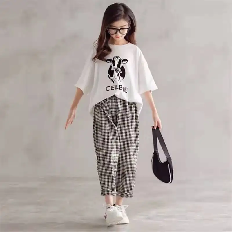 2022 Teen Girl Clothes Summer Girls Clothing Sets Girls Short Sleeve T-shirt+Casual Pants 6 8 10 12 Years back to school outfit
2022 Teen Girl Clothes Summer Girls Clothing Sets Girls Short Sleeve T-shirt+Casual Pants 6 8 10 12 Years back to school outfit