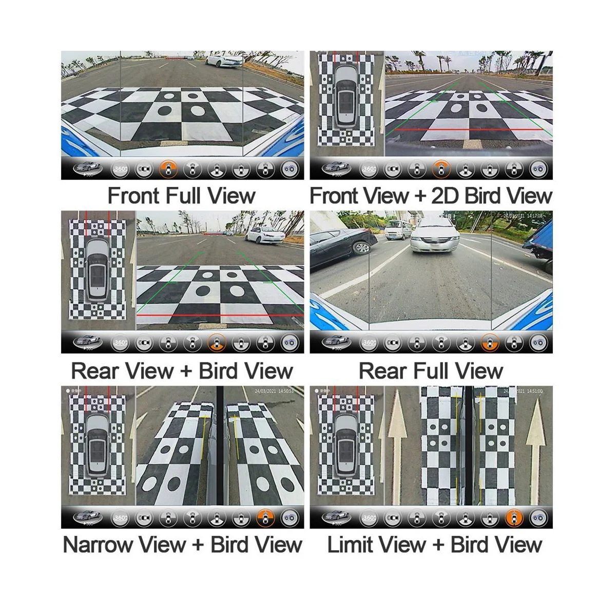 360° Panoramic 3D System White 720P HD Night Vision Camera 360 Parking Monitor Suitable for MVP Models
360° Panoramic 3D System White 720P HD Night Vision Camera 360 Parking Monitor Suitable for MVP Models