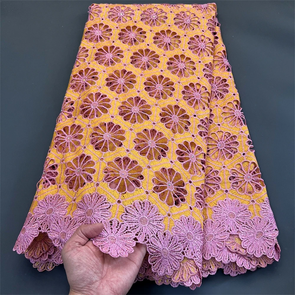 High Quality African Cord Swiss Voile Lace Multicolor Embroidery French Guipure Fabric Water Soluble Lace Fabric for Sew hz1288
High Quality African Cord Swiss Voile Lace Multicolor Embroidery French Guipure Fabric Water Soluble Lace Fabric for Sew hz1288