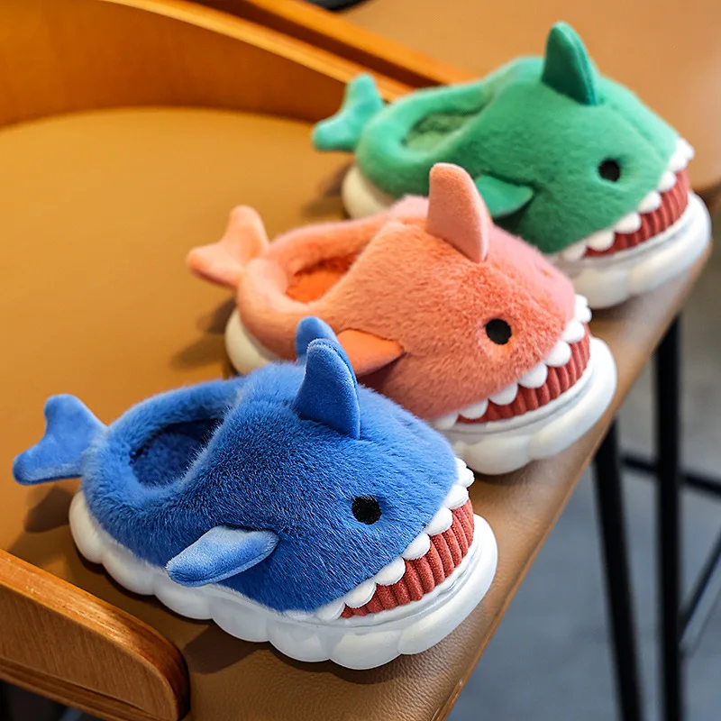 Winter Indoor Shark Slippers Kids Home Shoes Cartoon Fluffy Slippers Children's Slippers Woolen Shoes for Boys Girls Sandals
Winter Indoor Shark Slippers Kids Home Shoes Cartoon Fluffy Slippers Children's Slippers Woolen Shoes for Boys Girls Sandals