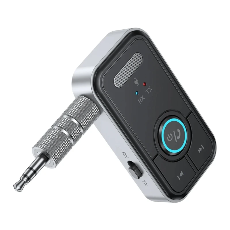 

Noise Cancelling Bluetoothcompatible 5.3 Adapter Portable Wireless Audios Aux for Car Music Receiver Transmitter Drop Shipping