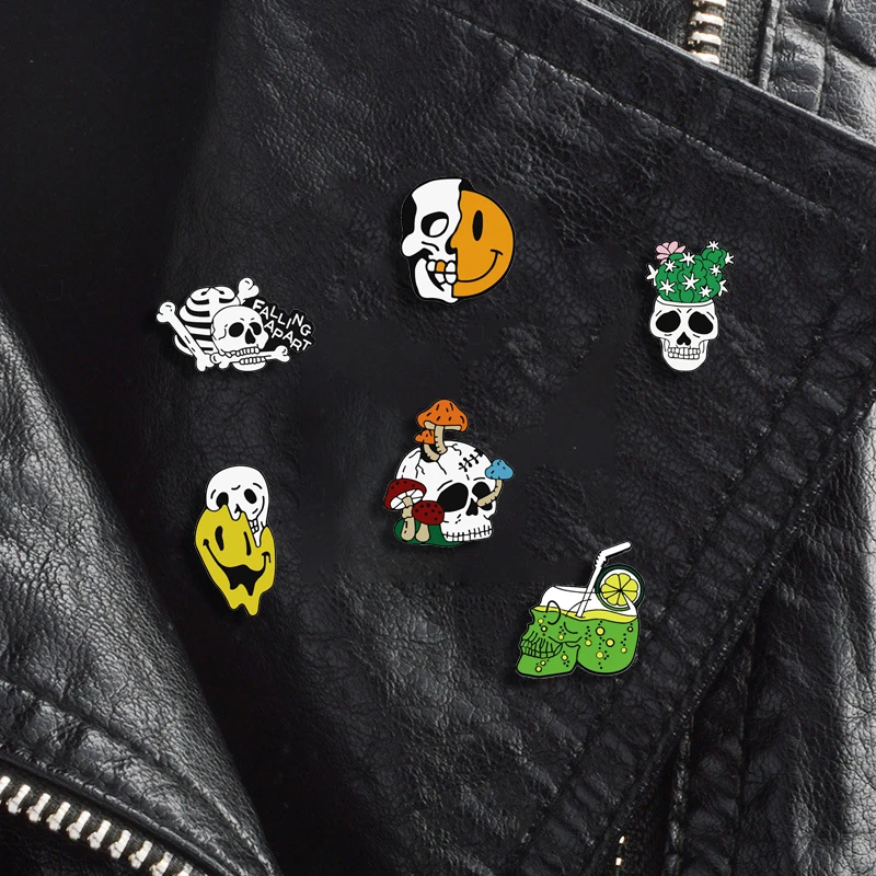 Creative Skull Custom Enamel Pins Punk Dark Night Stalker Skeleton Brooches Cactus Mushroom Lemonade Skulls Unisex Badge Jewelry
Creative Skull Custom Enamel Pins Punk Dark Night Stalker Skeleton Brooches Cactus Mushroom Lemonade Skulls Unisex Badge Jewelry