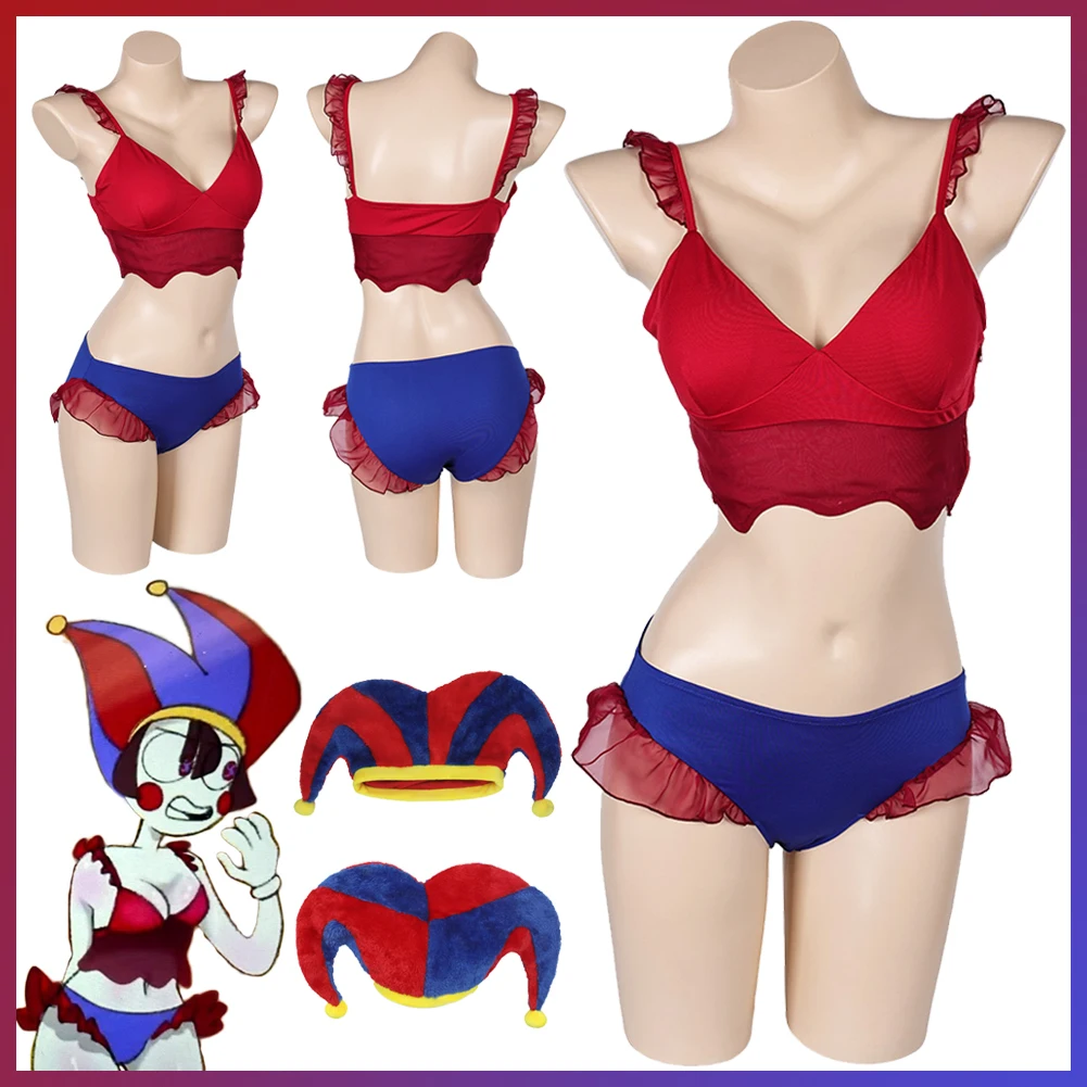 Cartoon TV Amazing Cosplay Digital Circus Costume Pomni Cosplay Fantasy Sexy Swimsuit Summer Women Swimwear Beach Bathing Suit
Cartoon TV Amazing Cosplay Digital Circus Costume Pomni Cosplay Fantasy Sexy Swimsuit Summer Women Swimwear Beach Bathing Suit