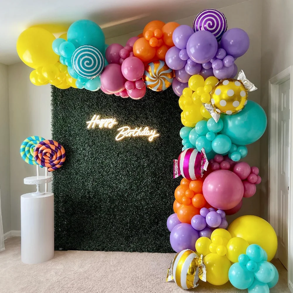 128pcs/Set Colorful Candy Balloons Garland Arch Kit Lollipop Windmill Foil Balloons Kids Birthday Party Decoration Baby Shower
128pcs/Set Colorful Candy Balloons Garland Arch Kit Lollipop Windmill Foil Balloons Kids Birthday Party Decoration Baby Shower