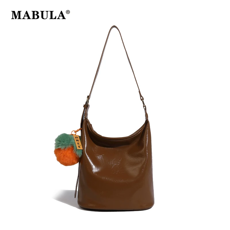 MABULA Soft PU Leather Women Bucket Tote Bags Female Solid Color Handbags Simple Design Shoulder Bag High Quality Crossbody Bag
MABULA Soft PU Leather Women Bucket Tote Bags Female Solid Color Handbags Simple Design Shoulder Bag High Quality Crossbody Bag