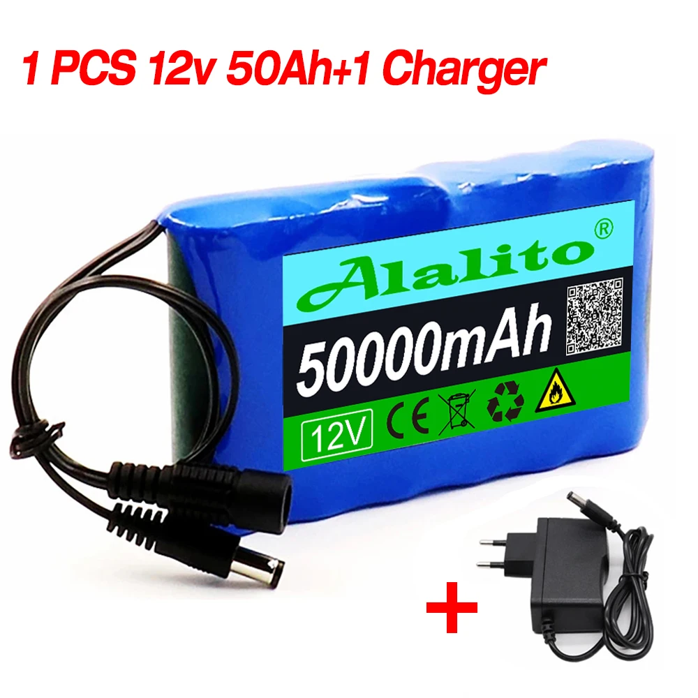 2024 Upgrade 12v 50Ah 50000mAh 18650 Rechargeable batteries 12.6V PCB Lithium Battery pack Protection Board +12.6V 1A Charger
2024 Upgrade 12v 50Ah 50000mAh 18650 Rechargeable batteries 12.6V PCB Lithium Battery pack Protection Board +12.6V 1A Charger