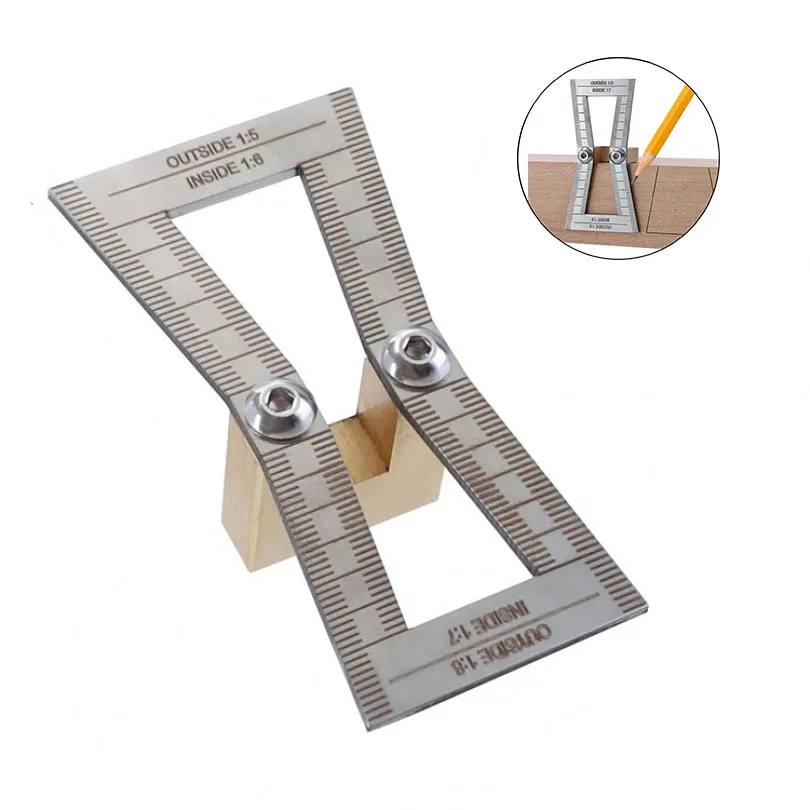 Woodworking Dovetail Line Locator Stainless Steel Liner Measuring Tool Suitable for Wood Splicing
Woodworking Dovetail Line Locator Stainless Steel Liner Measuring Tool Suitable for Wood Splicing