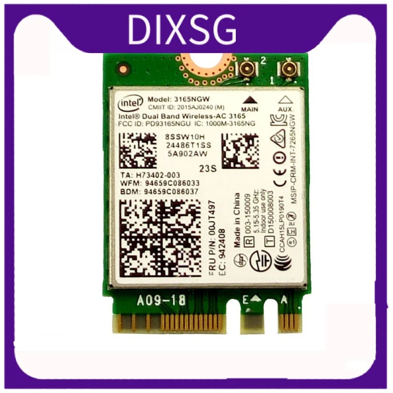 WiFi-карта Intel 3165 2x2AC BT4.0 PCIE M.2 для Lenovo Thinkpad E460 E560 B71 Yoga 310-11IAP Series,P/N :00JT497 SW10H24486
WiFi-карта Intel 3165 2x2AC BT4.0 PCIE M.2 для Lenovo Thinkpad E460 E560 B71 Yoga 310-11IAP Series,P/N :00JT497 SW10H24486