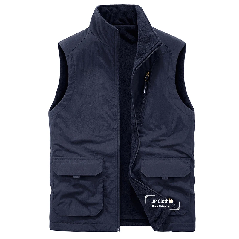 Men's Warm Autumn Winter Men's Casual Outdoor Vest Velvet Plus Size Waistcoat Fleece Multi-pocket Cotton Tank Sleeveless Jacket
Men's Warm Autumn Winter Men's Casual Outdoor Vest Velvet Plus Size Waistcoat Fleece Multi-pocket Cotton Tank Sleeveless Jacket