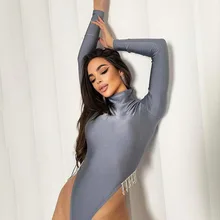 Woman Sexy Slim High Neck Stitching Fringed Long-sleeved One-Piece Solid Color Top With Diamond 2022 Spring Fashion New
Woman Sexy Slim High Neck Stitching Fringed Long-sleeved One-Piece Solid Color Top With Diamond 2022 Spring Fashion New