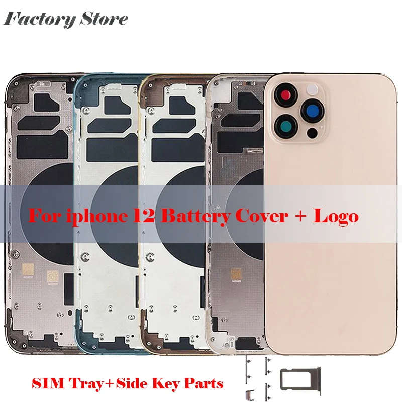 Rear Back Housing cover For iPhone 12 Pro A2407 A2341Battery Cover Rear Door with Chassis Frame + SIM Tray + Side Key Parts
Rear Back Housing cover For iPhone 12 Pro A2407 A2341Battery Cover Rear Door with Chassis Frame + SIM Tray + Side Key Parts