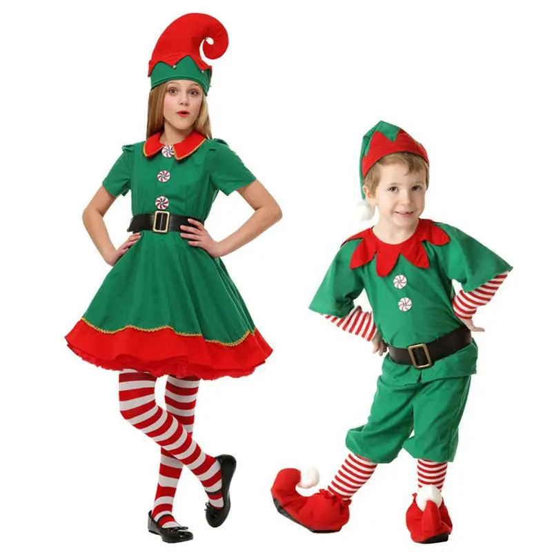 Christmas Parent Child Costumes Christmas Elf Dress up Cosplay for Kids Adults Santa Elf Outfit Set with Clothes Hats Belts Sock
Christmas Parent Child Costumes Christmas Elf Dress up Cosplay for Kids Adults Santa Elf Outfit Set with Clothes Hats Belts Sock