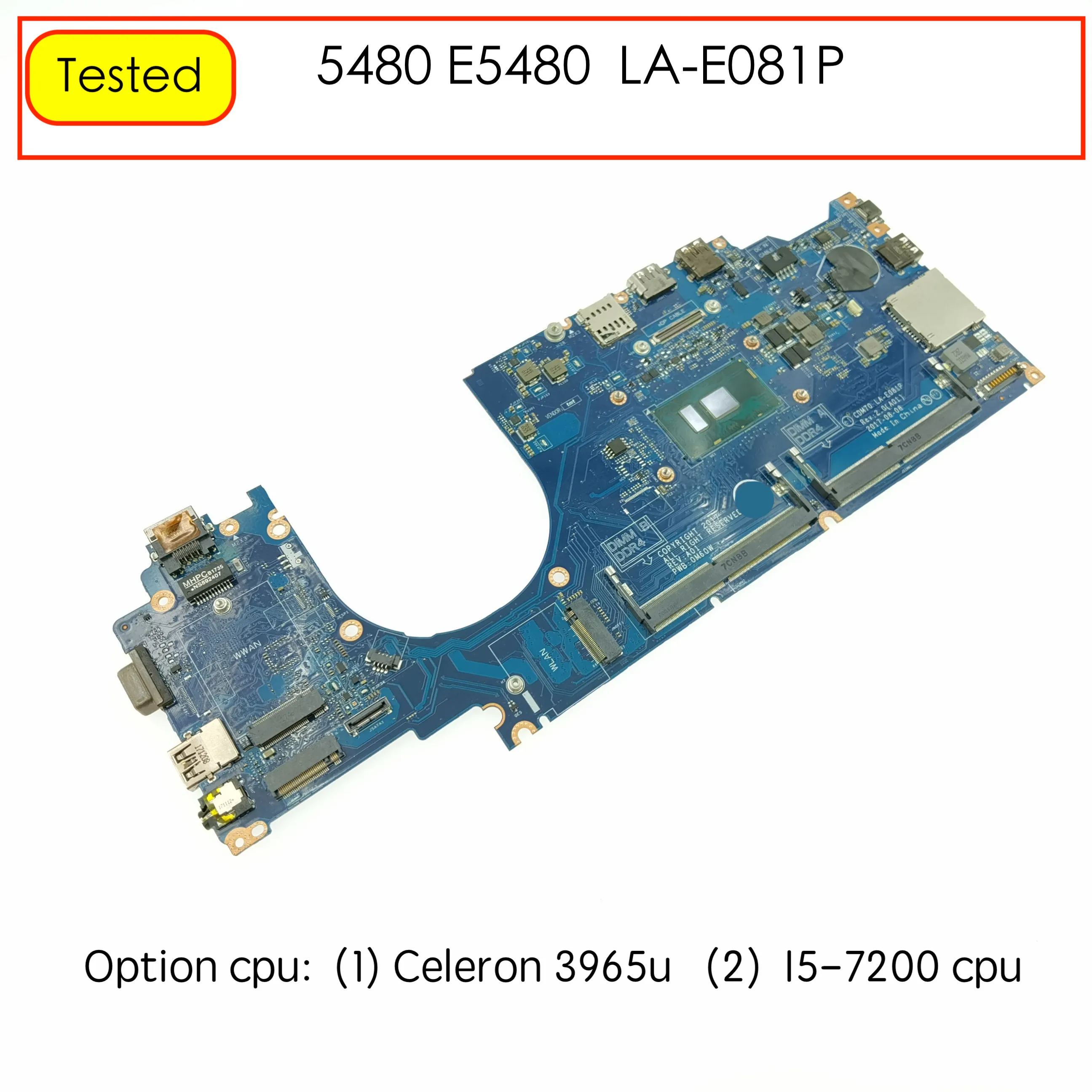CN-05Y099 0HHY6K для dell Latitude 5480 E5480 материнская плата для ноутбука CDM70 LA-E081P
CN-05Y099 0HHY6K для dell Latitude 5480 E5480 материнская плата для ноутбука CDM70 LA-E081P