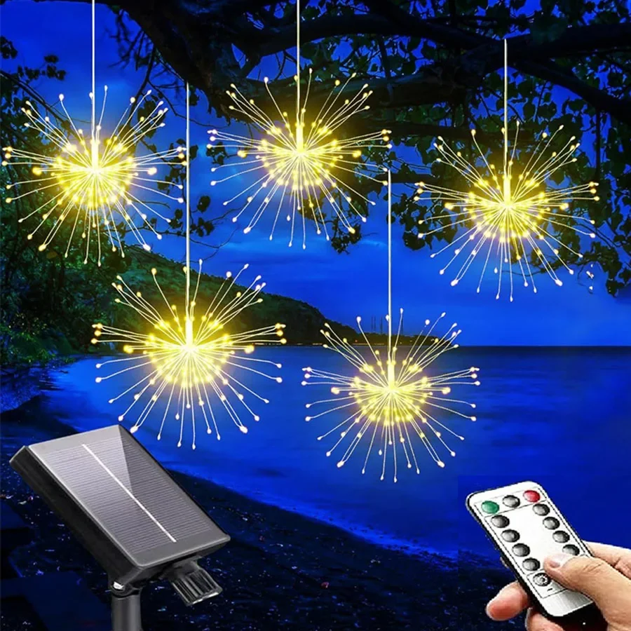 5 Pack Solar Firework Lights With Remote Outdoor 600 LED Starburst Lights Solar Christmas Hanging Garland Light Star Fairy Light
5 Pack Solar Firework Lights With Remote Outdoor 600 LED Starburst Lights Solar Christmas Hanging Garland Light Star Fairy Light