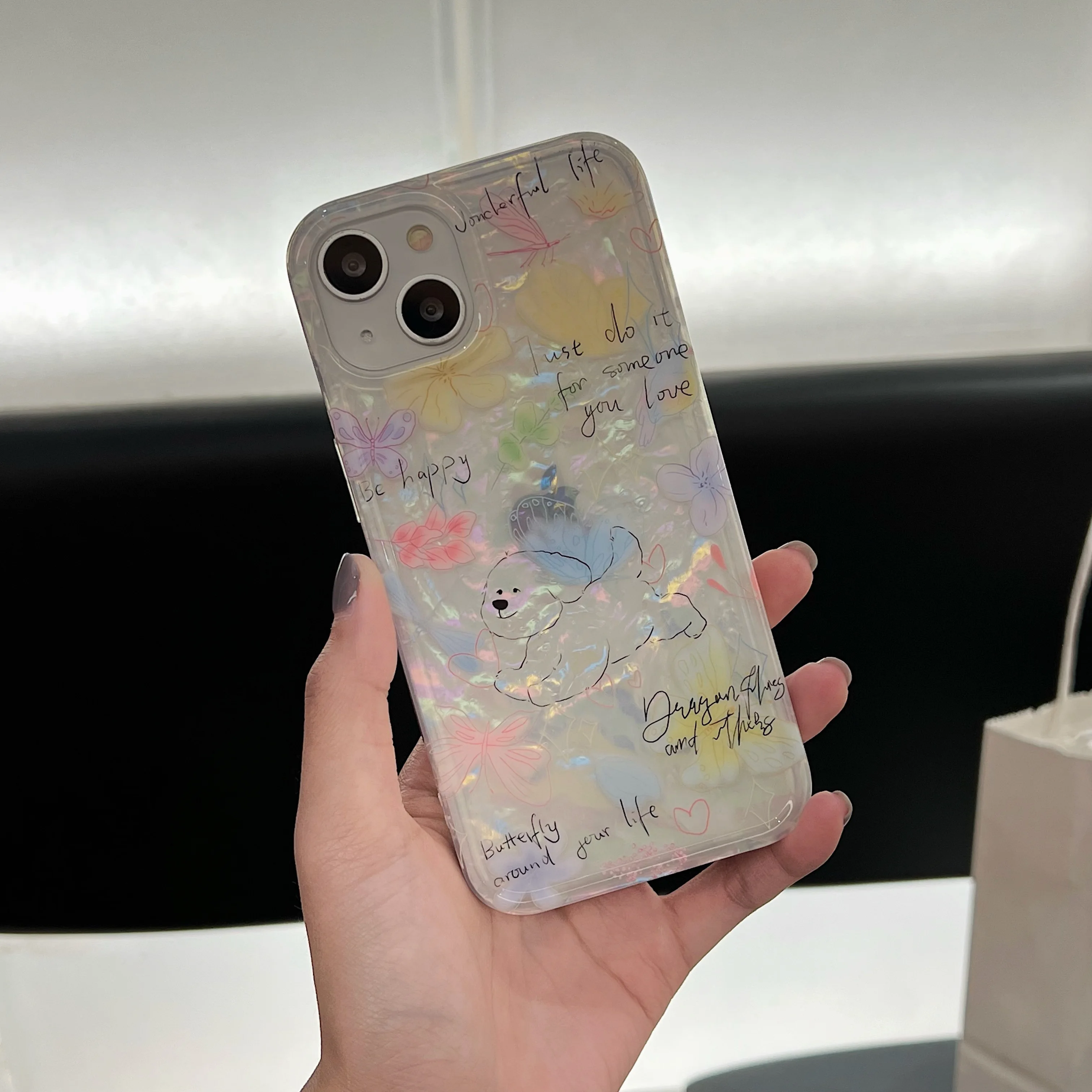 Korean INS Cartoon Dog Drawing Laser Shell Pattern Cute Case for iPhone 15 14 13 Pro Max Back Phone Cover for 12 11 Pro Max Capa
Korean INS Cartoon Dog Drawing Laser Shell Pattern Cute Case for iPhone 15 14 13 Pro Max Back Phone Cover for 12 11 Pro Max Capa