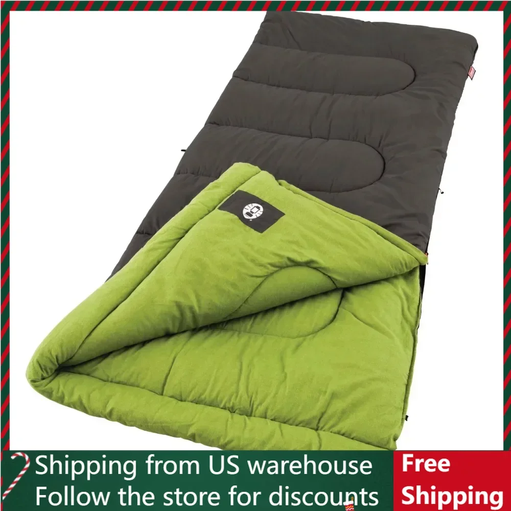 

A rectangular adult sleeping bag with cool weather at 40 degrees Celsius, comfortable to sleep in temperatures as low as 40 ° F