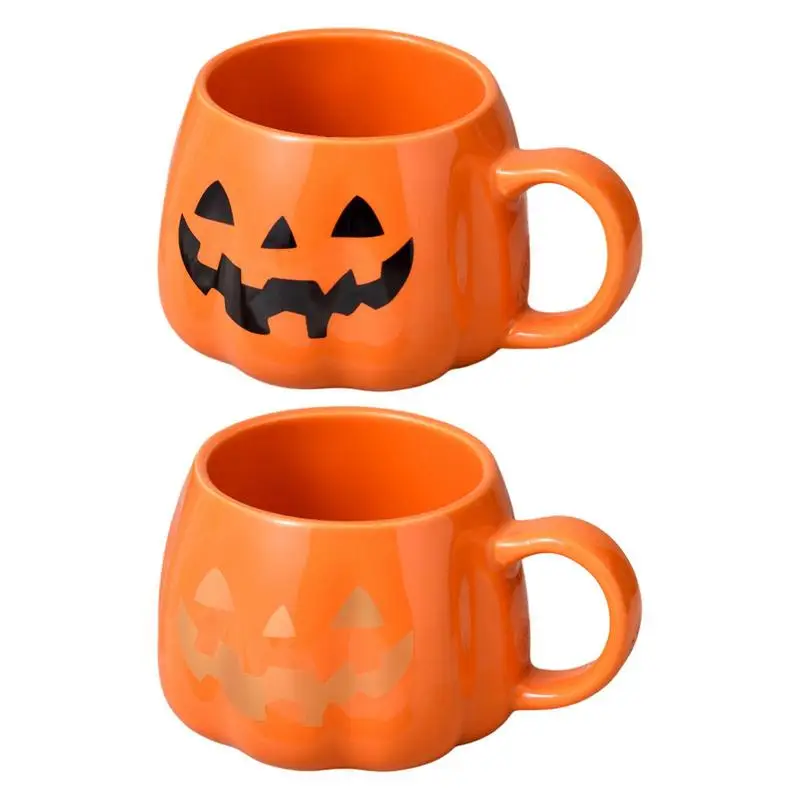 

Ceramic Halloween Coffee Mugs Pumpkin Creative Water Cups With Handle Durable Pumpkin Ceramic Cup For Kids Party Favor Supply