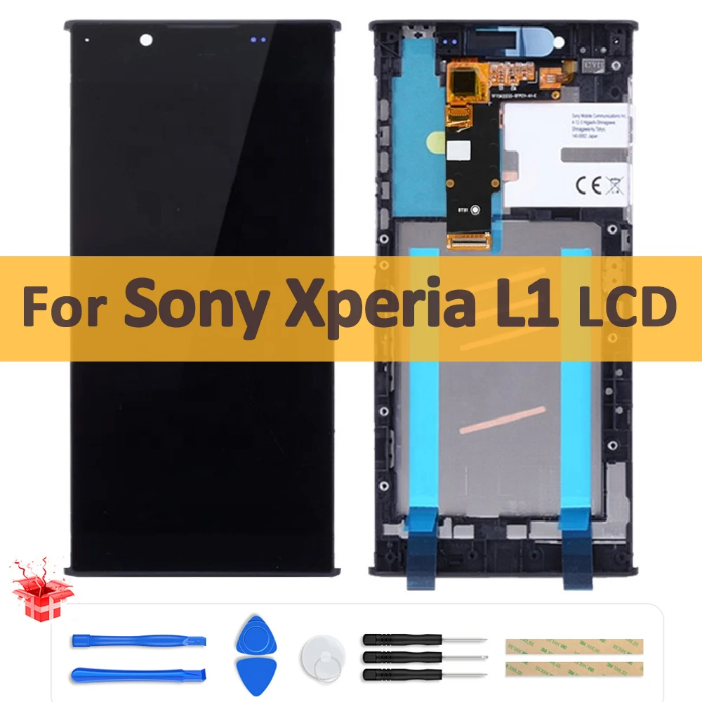 

5.5" Original LCD For Sony Xperia L1 LCD Display G3312 G3311 G3313 Touch Panel Screen Digitizer Assembly With Frame Replacement