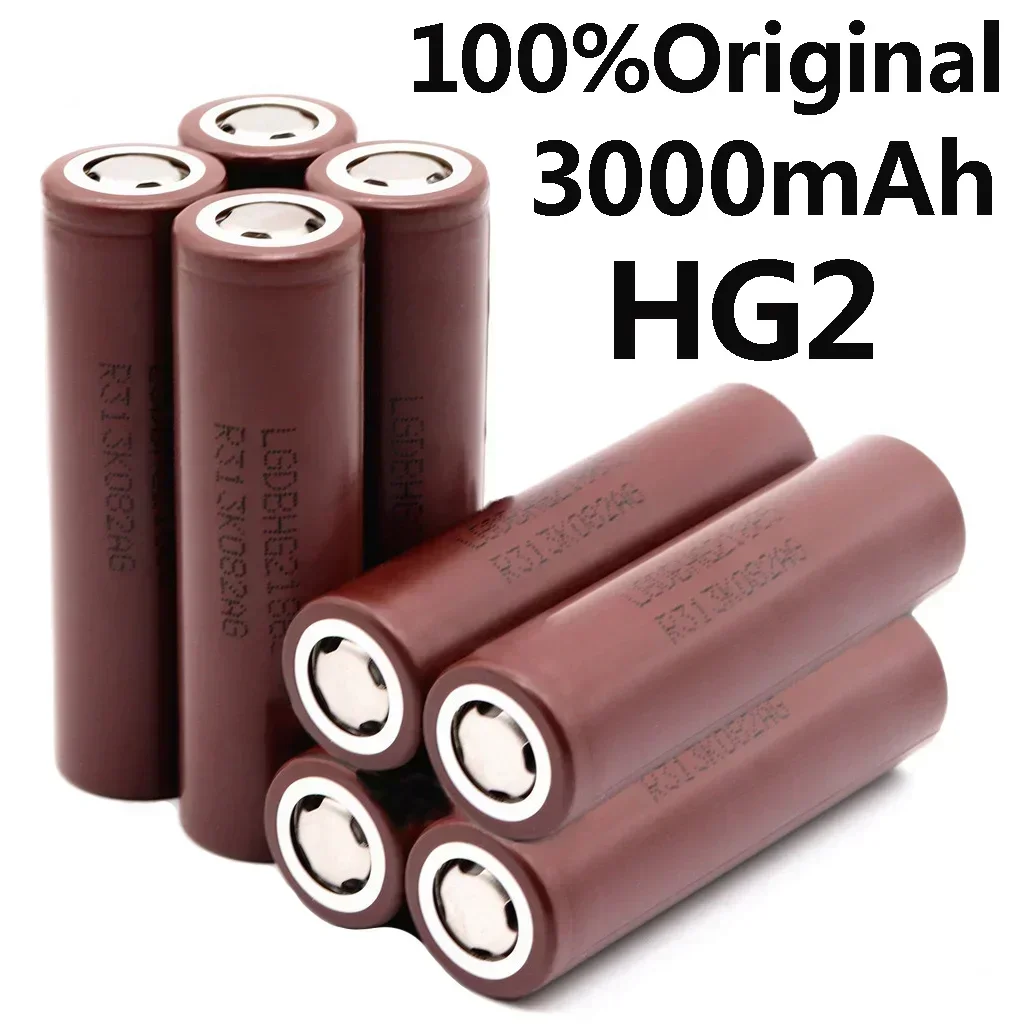 

2024 100% New Original Hg2 18650 3000mAh Battery 18650 Hg2 3.7V Discharge 20A Dedicated To Hg2 Power Rechargeable Battery