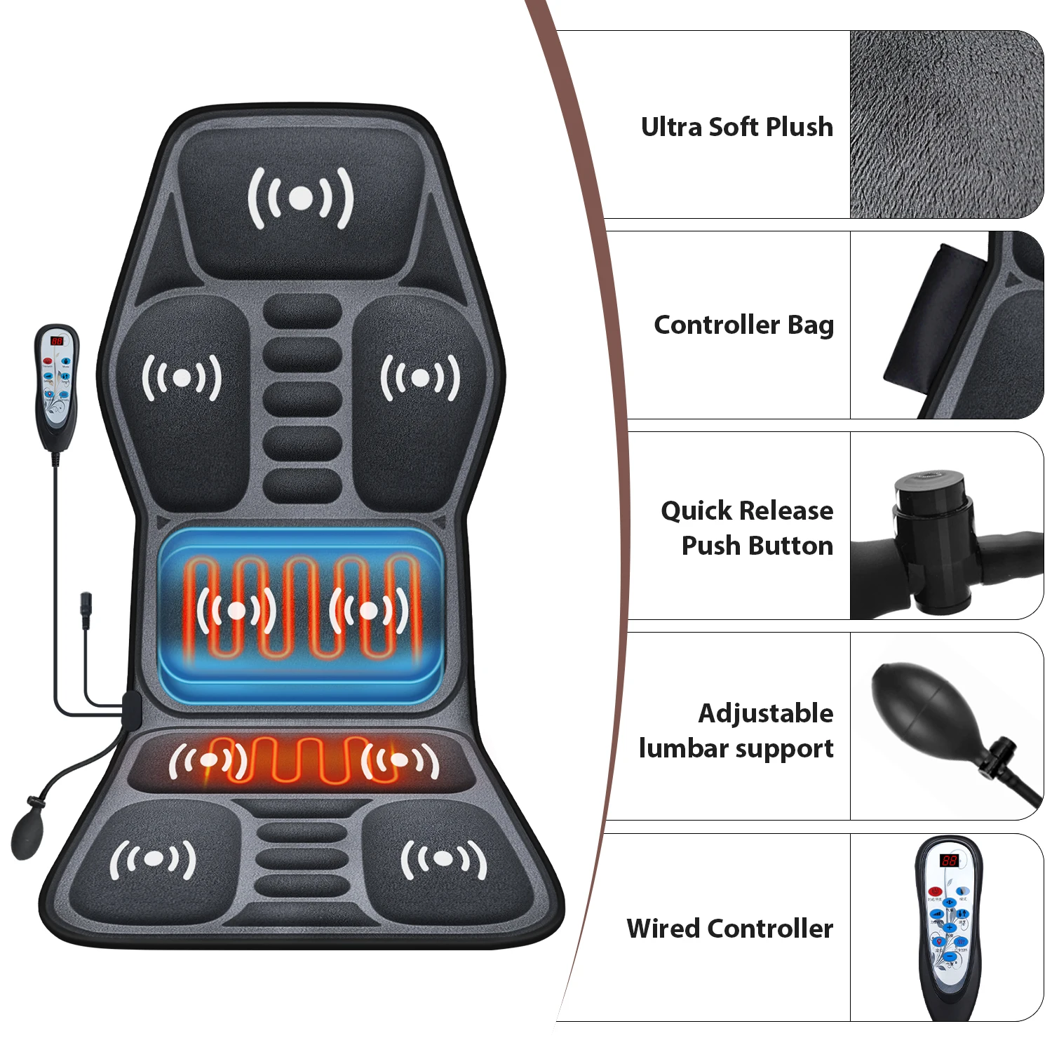 Back Massager With Heat - Chair Massager 5