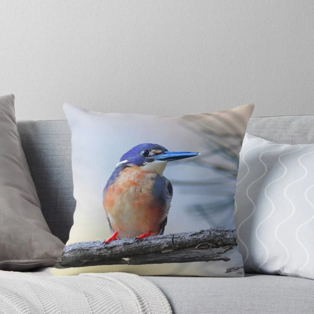 

Azure Kingfisher a Throw Pillow Luxury Cushion Cover Embroidered Cushion Cover