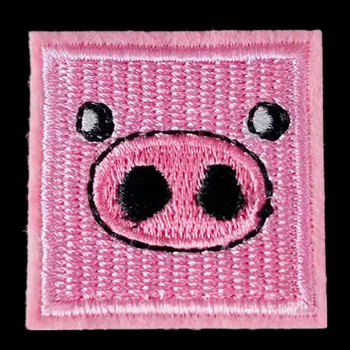 자수 패션 패치 돼지 아이언 패치 의류 액세서리 핑크 스타일 패턴 로고 이상한 것들 Diy 선물