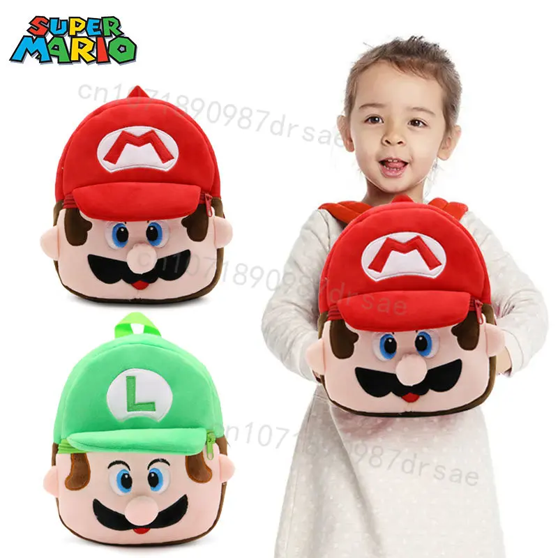 

Super Mario Bros Plush Schoolbag Kindergarten Cartoon Backpack Children’s Anime Figure Birthday Decoration Cute Toys Plush Bag