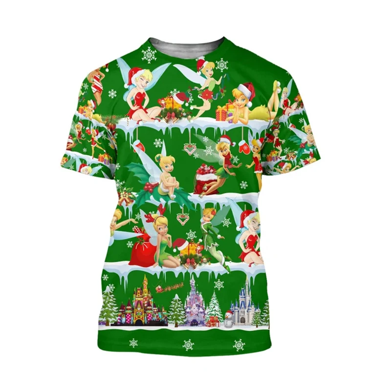 

Santa Claus Neutral T-Shirt Christmas Tree Holiday Gift Fashion Sunshine Christmas Eve Short Sleeve O Neck Loose Quality Top