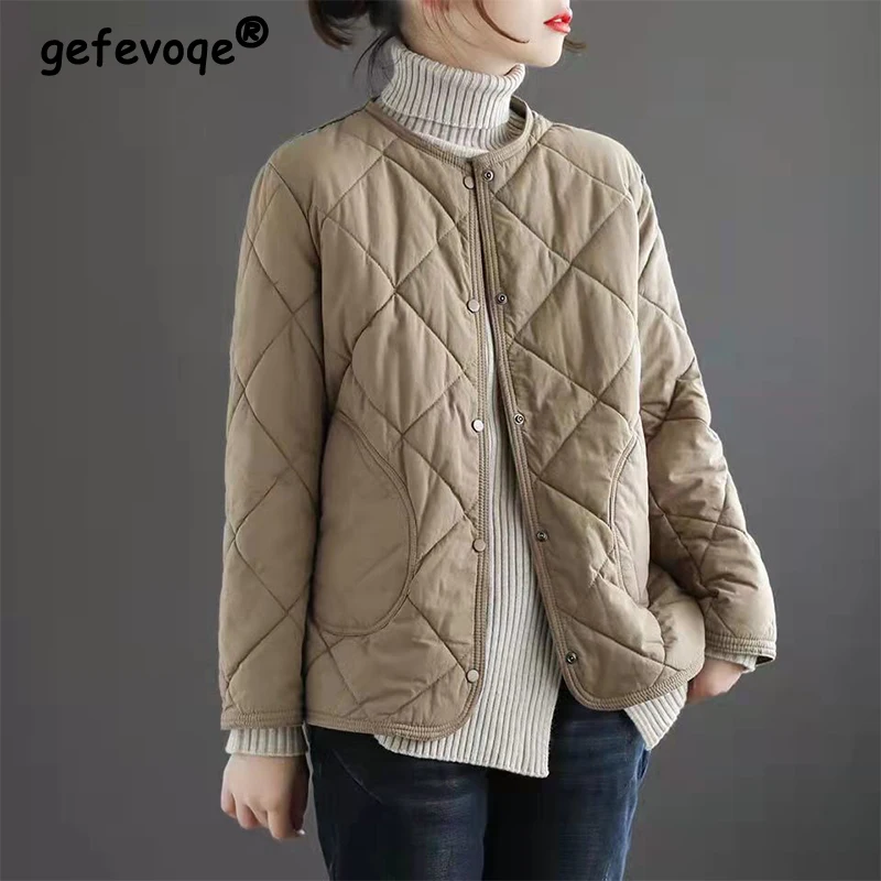 Autumn Winter Vintage Solid Buttons Cotton-padded Coat Women Loose Casual Warm Jacket Female All-match Simple Cardigan Outwear
Autumn Winter Vintage Solid Buttons Cotton-padded Coat Women Loose Casual Warm Jacket Female All-match Simple Cardigan Outwear