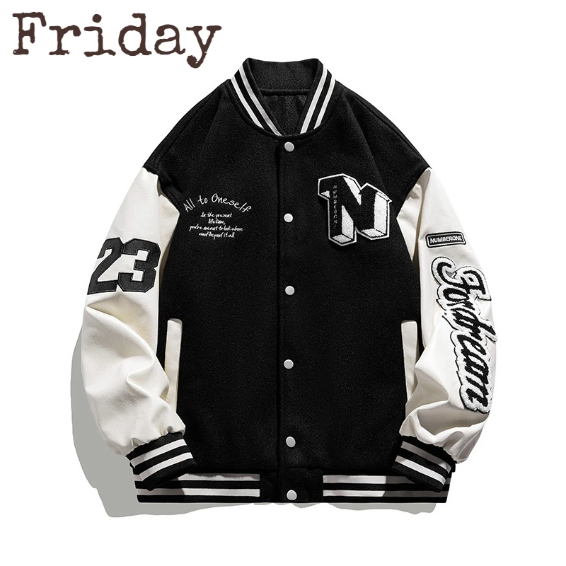 2024 Retro Embroidery Winter Jacket for Men American High Street Black Baseball Jacket Korean Version of The Letter N Male Coat
2024 Retro Embroidery Winter Jacket for Men American High Street Black Baseball Jacket Korean Version of The Letter N Male Coat