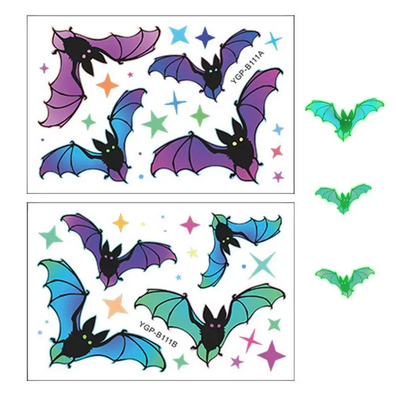 

3D Luminous Bat Wall Stickers Waterproof PVC Stickers Halloween Party Decoration Glowing Wall Decals For Living Room Window