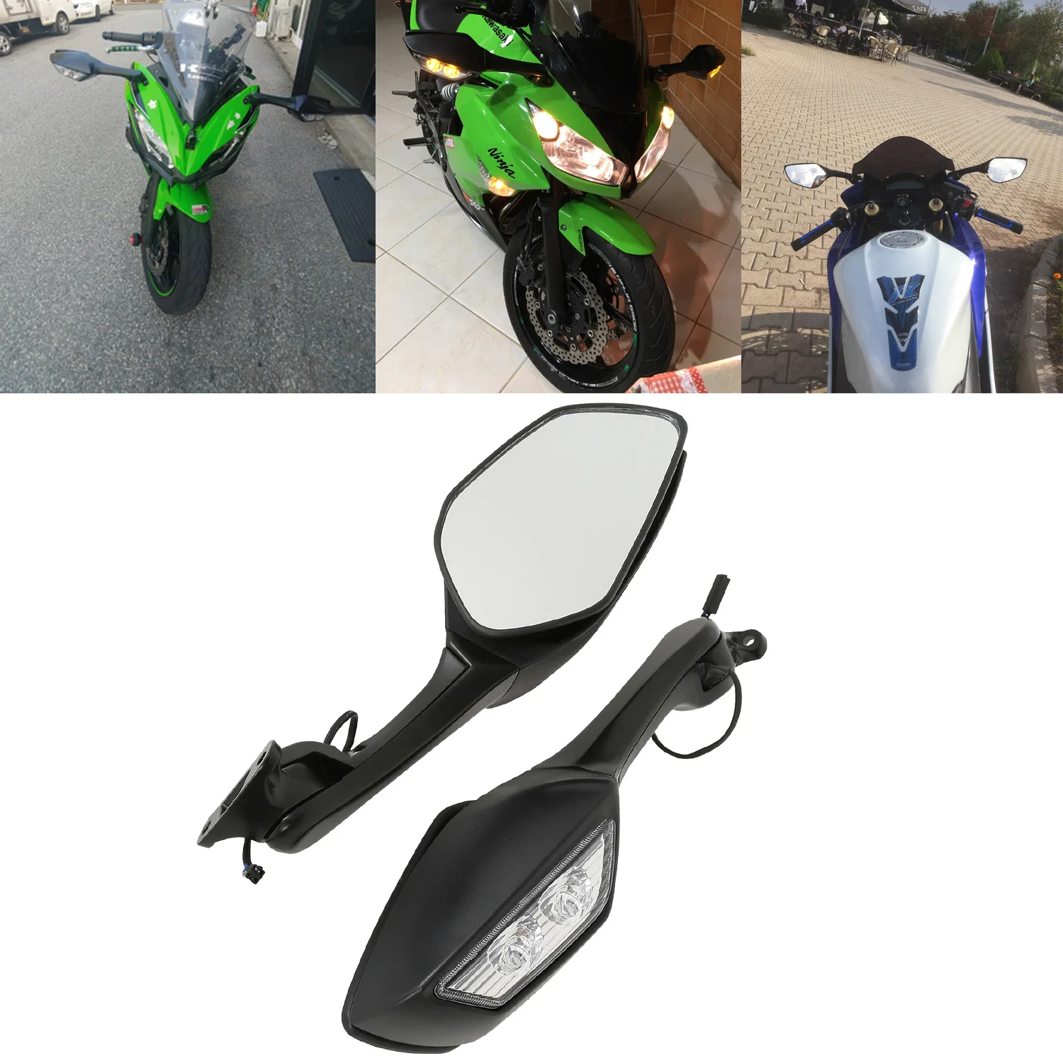 Регулируемые боковые зеркала заднего вида + светодиодный сигнал поворота для Kawasaki Ninja ZX-10R ZX10R ZX 10R ZX1000J 2011-2015 H2 2014-2015
Регулируемые боковые зеркала заднего вида + светодиодный сигнал поворота для Kawasaki Ninja ZX-10R ZX10R ZX 10R ZX1000J 2011-2015 H2 2014-2015