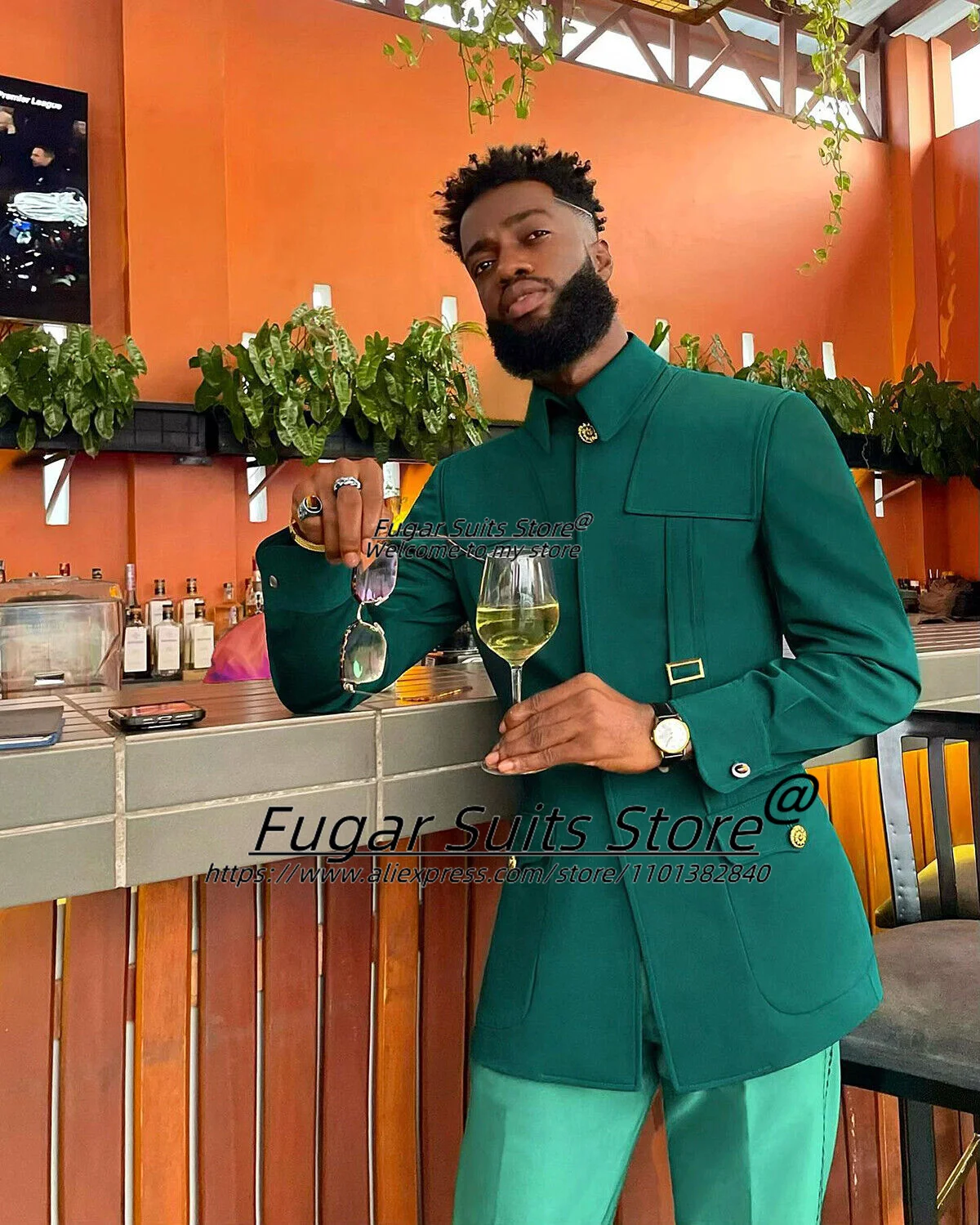 Formal Stand Collar Green Wedding Suits For Men Slim Fit Groom Tuxedos Prom 2 Pieces Sets Business Male Blazer Trajes De Hombre
Formal Stand Collar Green Wedding Suits For Men Slim Fit Groom Tuxedos Prom 2 Pieces Sets Business Male Blazer Trajes De Hombre