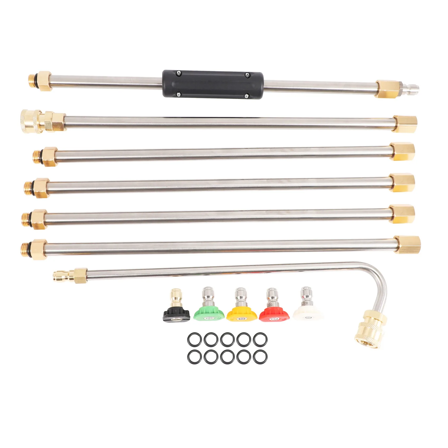 Gutter Cleaning Tool Pressure Washer - Extension Wands, Roof Cleaner Lance Nozzle - 4000 Psi 5 Tips, Window Washing
Gutter Cleaning Tool Pressure Washer - Extension Wands, Roof Cleaner Lance Nozzle - 4000 Psi 5 Tips, Window Washing