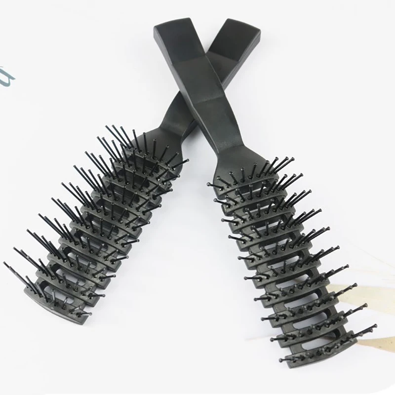 

Professional Anti-Static Hair Comb Brush Black Ribs Hairbrush Massage Comb Salon Hairdressing Hair Care Styling Tool Barber Comb