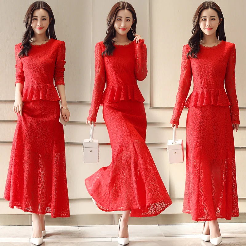 Top Grade Women's Long Lace Dress Elegant Hollow Out A-Line Dresses Long Sleeve Ladies High Waist Slim Mermaid Lace Dress
Top Grade Women's Long Lace Dress Elegant Hollow Out A-Line Dresses Long Sleeve Ladies High Waist Slim Mermaid Lace Dress