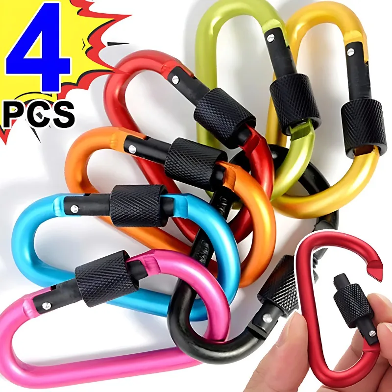 D-образный карабин с винтовым замком, пряжка для альпинизма, кемпинга, объемный брелок из алюминиевого сплава, многофункциональные инструменты
D-образный карабин с винтовым замком, пряжка для альпинизма, кемпинга, объемный брелок из алюминиевого сплава, многофункциональные инструменты