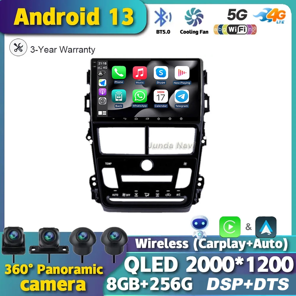 

Android 13 Carplay For Toyota Vios Yaris 2018 2019 2020 Car Stereo Radio Multimedia Video Player 4G WIFI BT Navigation GPS QLED