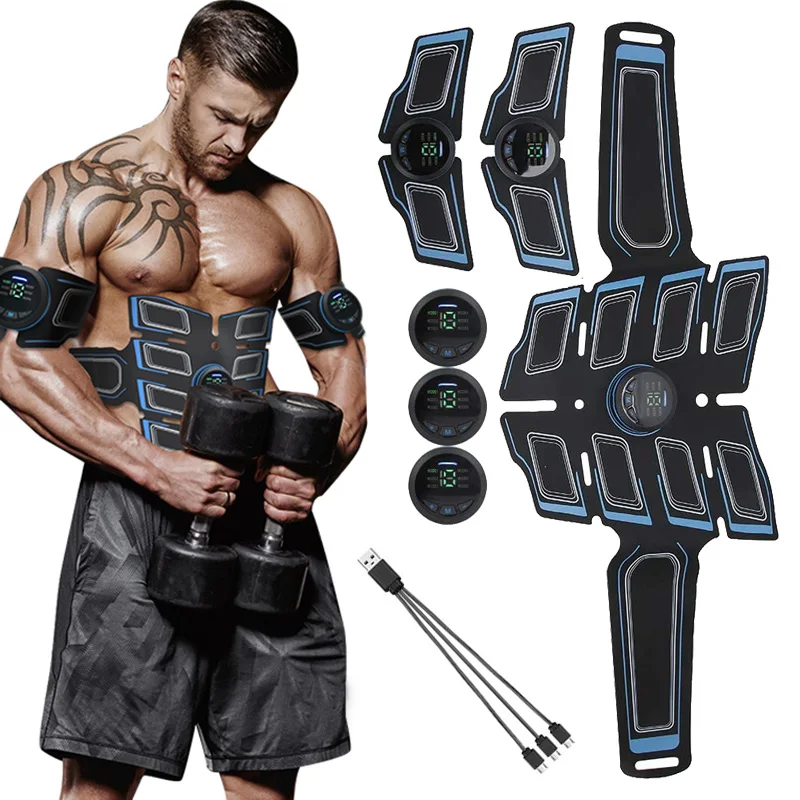 EMS Muscle Stimulator 8 Pad Abs Trainer Abdominal Muscle Toner Electronic Toning Belts Workout Fitness Device USB Rechargeable
EMS Muscle Stimulator 8 Pad Abs Trainer Abdominal Muscle Toner Electronic Toning Belts Workout Fitness Device USB Rechargeable