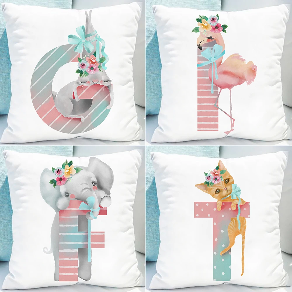 Cute Cartoon Animal Children's Room Decoration Fashion English Alphabet Pillowcase Rabbit Elephant Print Cushion Cover
Cute Cartoon Animal Children's Room Decoration Fashion English Alphabet Pillowcase Rabbit Elephant Print Cushion Cover