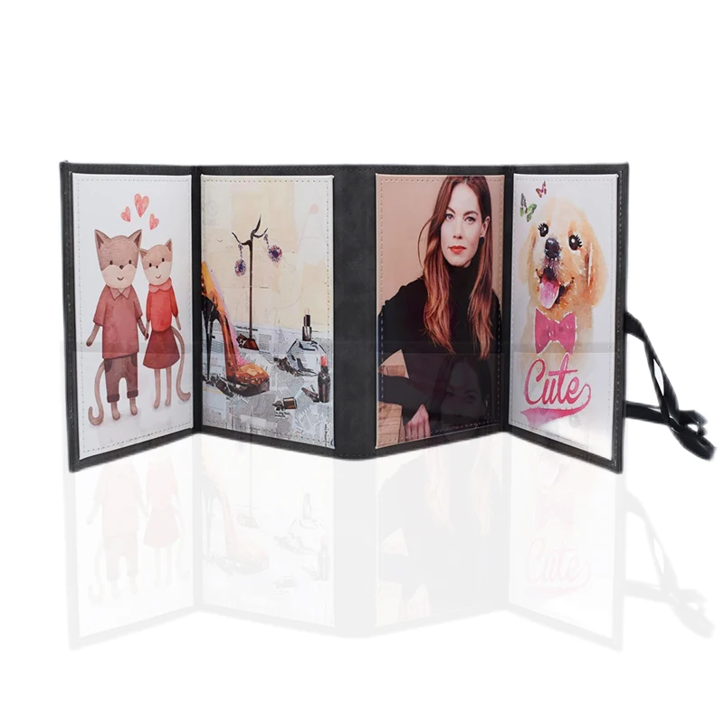 20pcs High Quality Creative 4*6 inch Sublimation PU leather Folding Photo Frame blanks for 4 photos
20pcs High Quality Creative 4*6 inch Sublimation PU leather Folding Photo Frame blanks for 4 photos