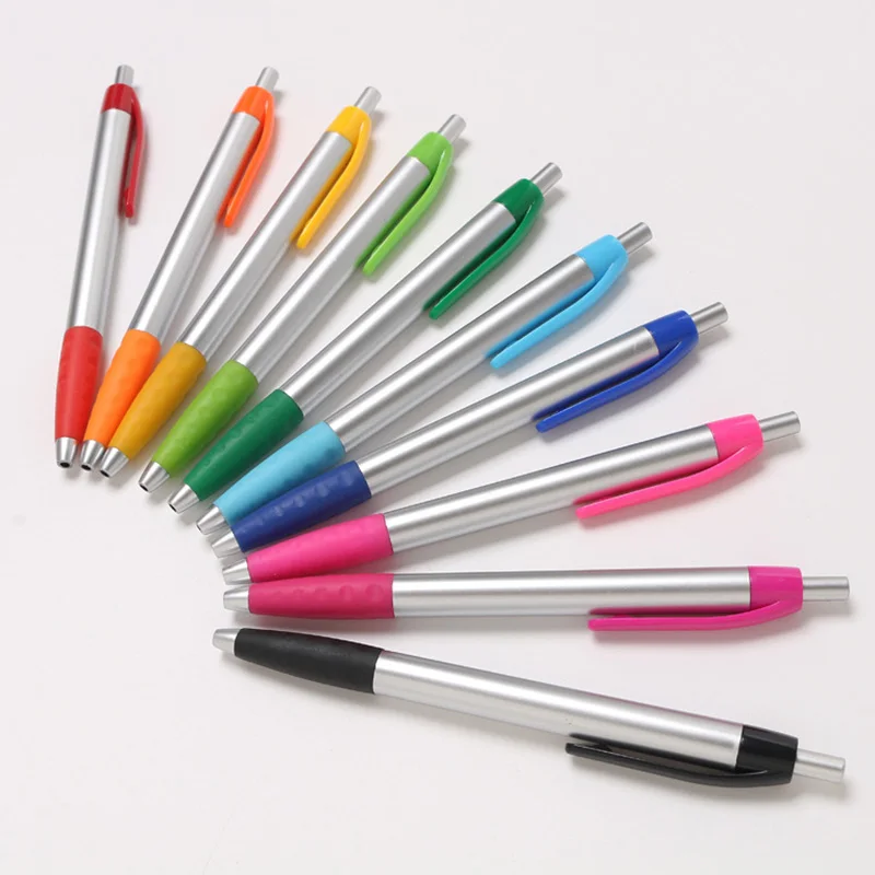 

100 pcs Press The Multi-color Plastic Ballpoint Pen Press The Advertising Pen Logo Gift Ballpoint Pen Alcohol Promotion Pen