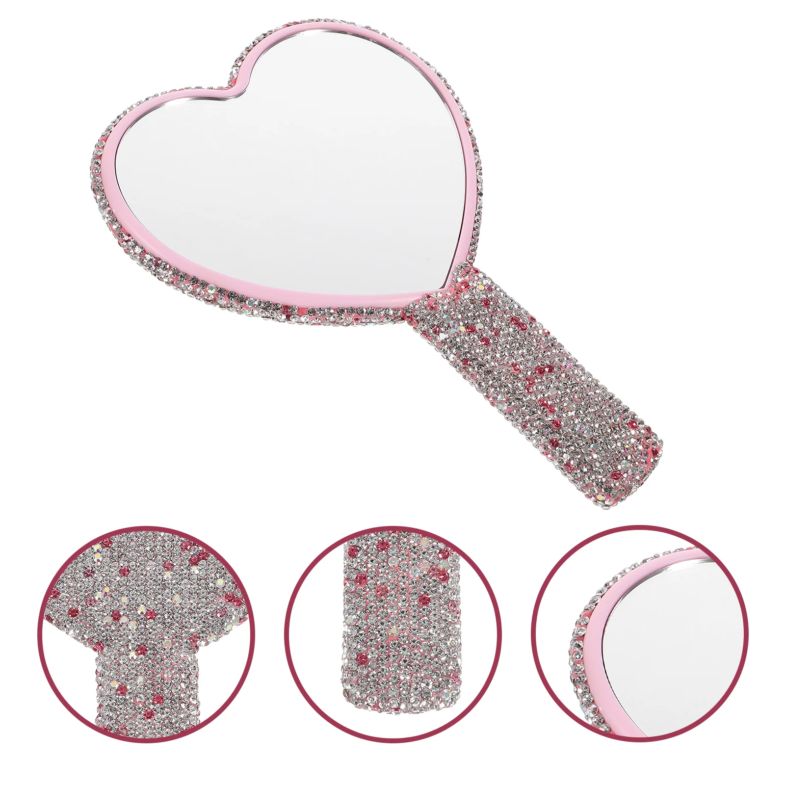 Heart Shaped Mirror Rhinestone Purse Mirror Compact Travel Mirror Handheld Mirror With Handle
Heart Shaped Mirror Rhinestone Purse Mirror Compact Travel Mirror Handheld Mirror With Handle