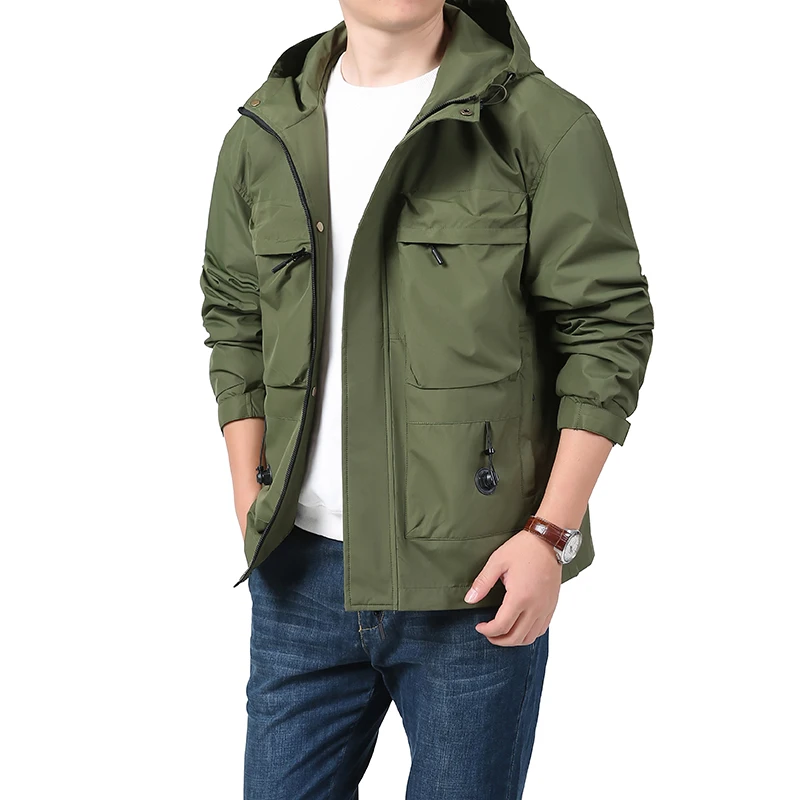 

2024 New Spring Autumn Men Tactical Jacket US Army M65 Military Field Jacket Trench Coats Hoodie Casaco Masculino Windbreaker