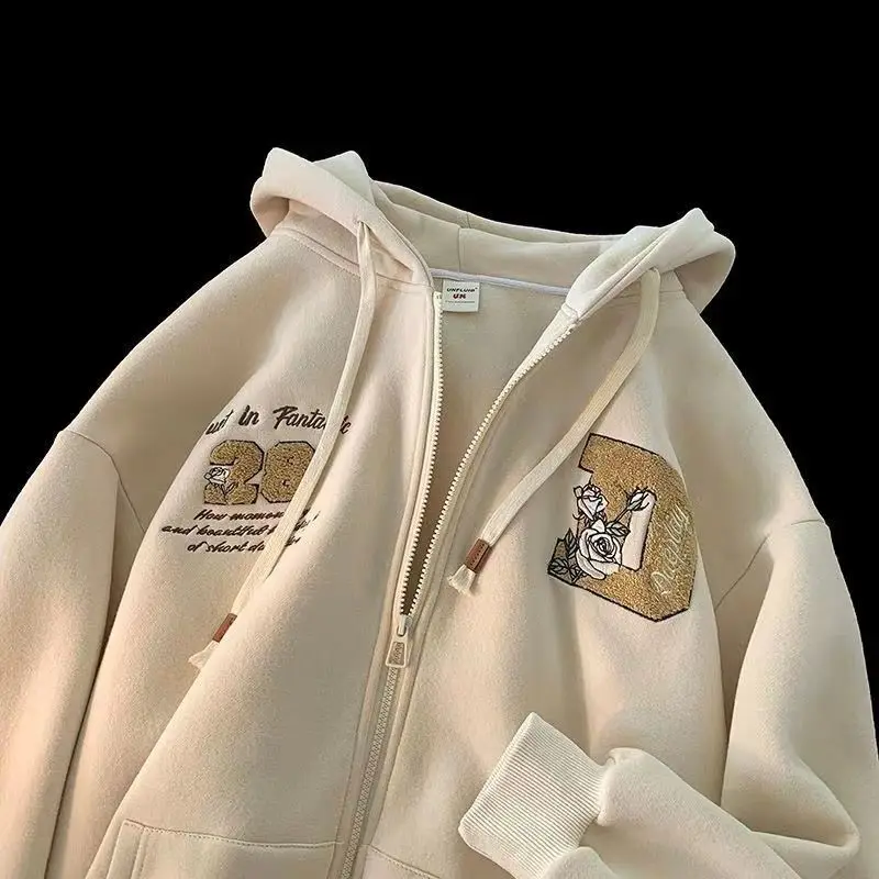 Hip hop trend personality letter cardigan hooded sweater autumn and winter men and women loose fitting casual couple retro top
Hip hop trend personality letter cardigan hooded sweater autumn and winter men and women loose fitting casual couple retro top