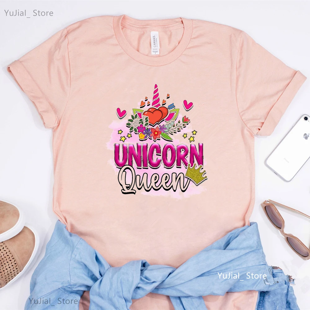 Unicorn Queen Graphic Print Pink Gray T Shirt Girls Birthday Gift Fashion Tshirt Women Harajuku Kawaii Clothes Summer Tops Tee
Unicorn Queen Graphic Print Pink Gray T Shirt Girls Birthday Gift Fashion Tshirt Women Harajuku Kawaii Clothes Summer Tops Tee