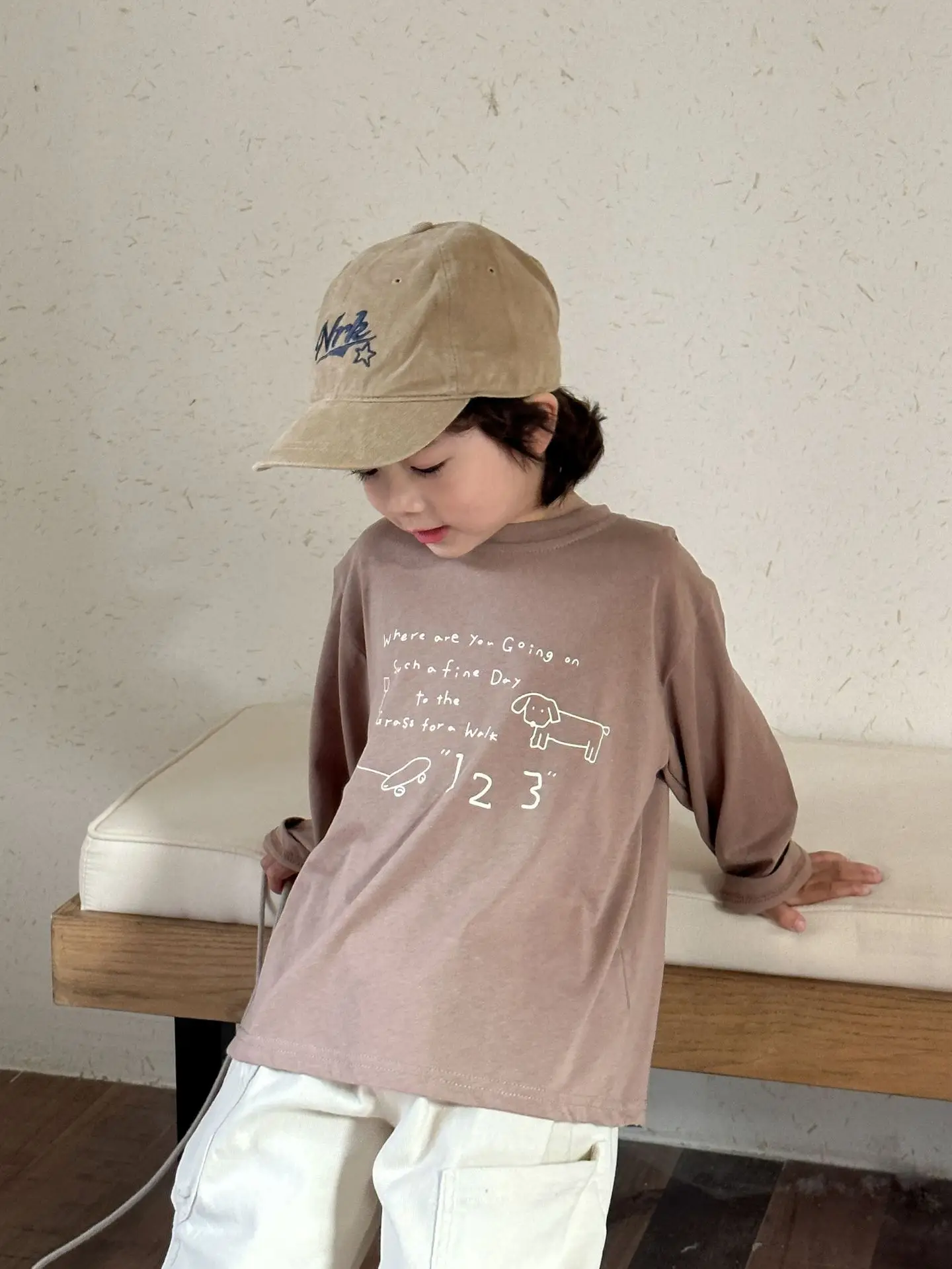 2025 Spring New Children Long Sleeve T Shirts Letter Print Girls Cotton Casual Tees Boys Versatile Bottoming Shirts Kids Clothes 30 S40d62d5c0e164d3889d9e28cac738898i